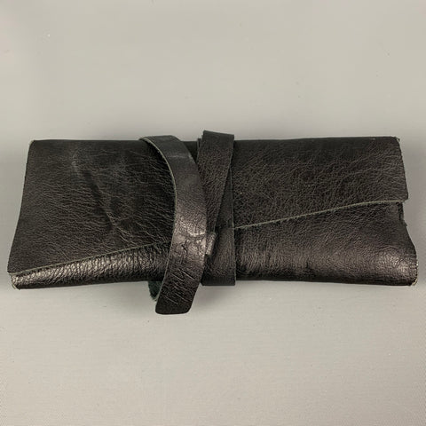 YOHJI YAMAMOTO Lunettes de soleil rondes en acétate noir et argenté
