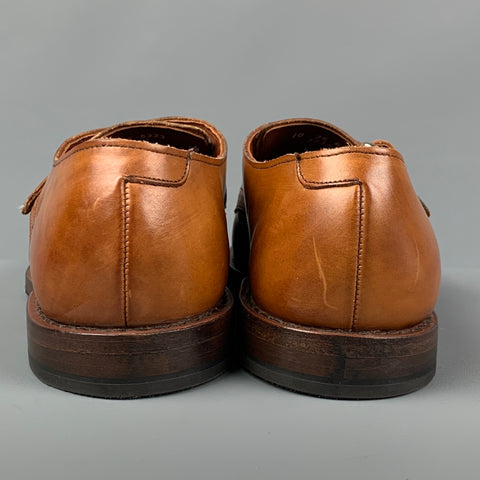 ALLEN EDMONDS Franciscan Size 10 Tan Perforated Leather Monk Strap Loafers