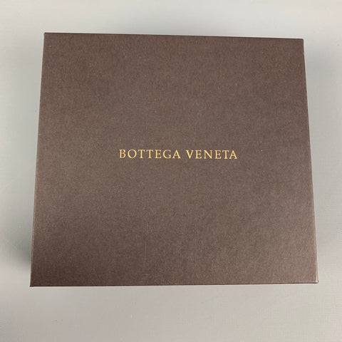 BOTTEGA VENETA Dark Brown Woven Leather Wallet