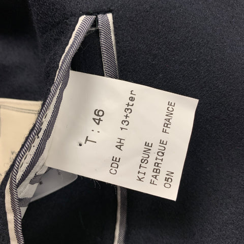 MAISON KITSUNE Size 36 Navy Wool Notch Lapel Sport Coat
