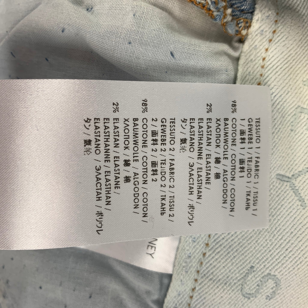 STELLA McCARTNEY Size 27 Light Blue Cotton Washed Shorts