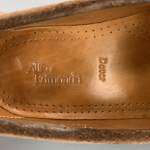 ALLEN EDMONDS Size 11 Brown Contrast Stitch Slip On Penny DOVER Loafers