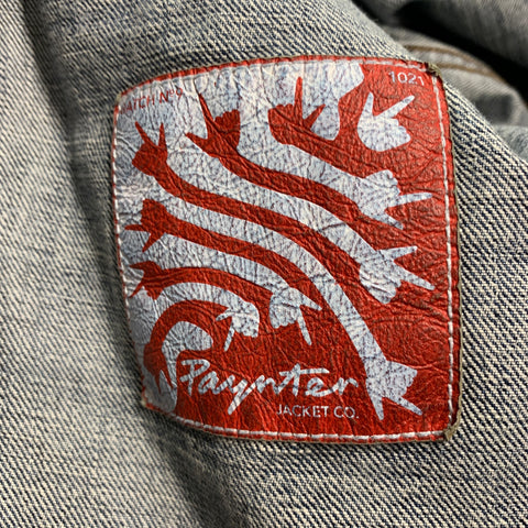 PAYNTER Size L Blue Denim Trucker Jacket