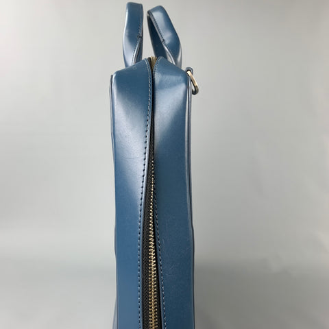 JACK SPADE Blue Leather Shoulder Strap Rectangle Laptop