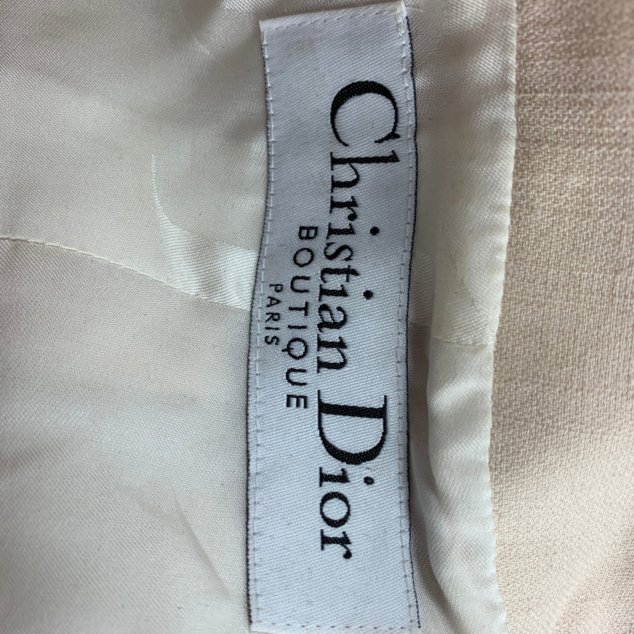 Vintage CHRISTIAN DIOR Size 6 Beige Silk Embroidered Jacket – Sui