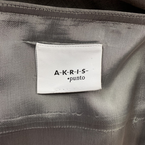 AKRIS Size 6 Grey Heather Acetate / Viscose Scoop Neck Shift Dress