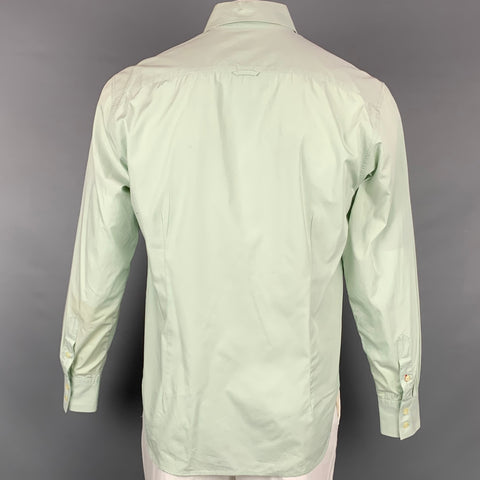PS by PAUL SMITH Taille L Chemise à manches longues boutonnée en coton brodé pistache