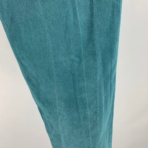 SANTORELLI Size 38 Teal Zip Fly Casual Pants