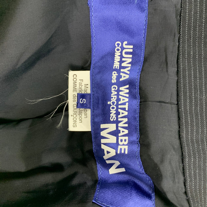 JUNYA WATANABE Size S Black Navy Patchwork Wool Blend Sport Coat