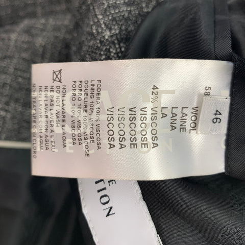 VERSACE COLLECTION Size 36 Dark Gray & White Heather Wool Blend Notch Lapel Sport Coat
