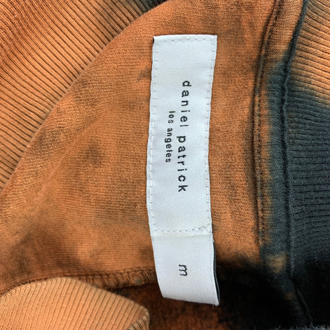 DANIEL PATRICK Size M Black & Orange Tie Dye Cotton Sweatshirt