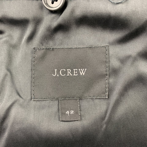 J CREW Chest Size L Black Wool / Cashmere Hidden Buttons Coat