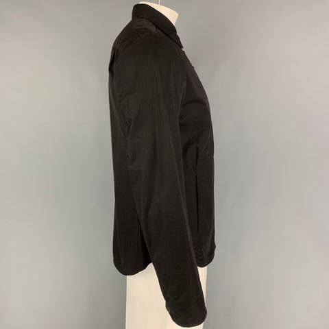 RAG & BONE Size L Black Cotton Polyester Bomber Jacket