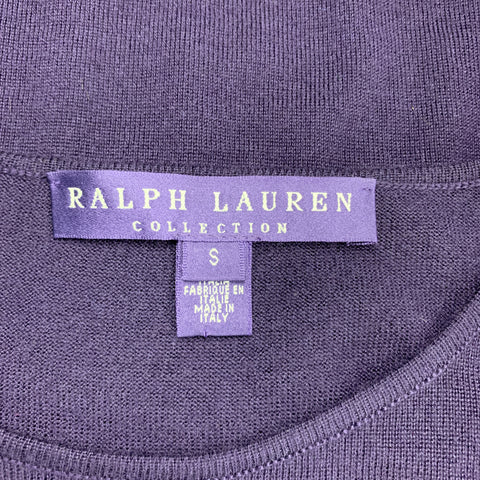 RALPH LAUREN Size S Purple Cashmere Crewneck Pullover