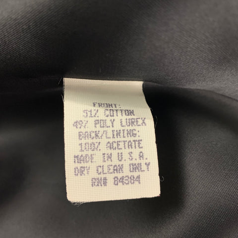 CASPAR SALDANHA Size M Charcoal Black Metallic Cotton Blend Vest