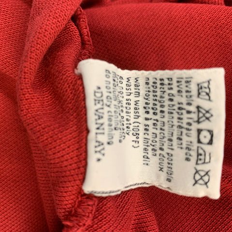 LACOSTE Size XL Red Cotton Polo
