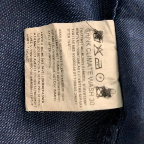 ACNE STUDIOS Size 40 Blue Solid Cotton Button Down Long Sleeve Shirt
