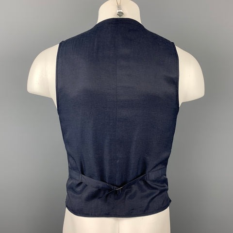 SHADES OF GREIGE by MICAH COHEN Size S Black & Navy Polyester Blend Vest