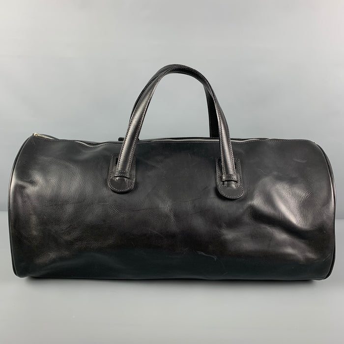 CALVIN KLEIN Black Leather Duffle Bag