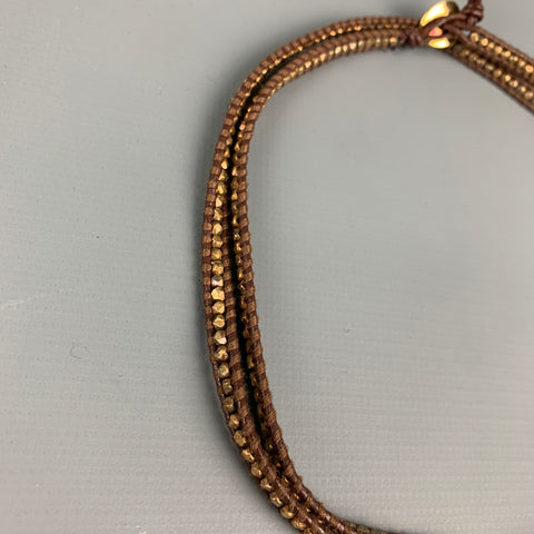 CHAN LUU Tan Leather Sterling Silver Necklace