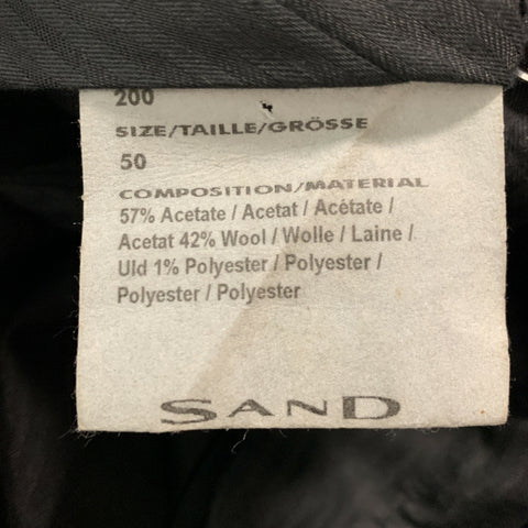 ARENA Talla 32 Pantalón de vestir con bragueta y cremallera en mezcla de acetato de cachemira negro
