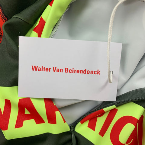 WALTER VAN BEIRENDONCK FW21 Size L Green Graphic Nylon Jersey Bike Top