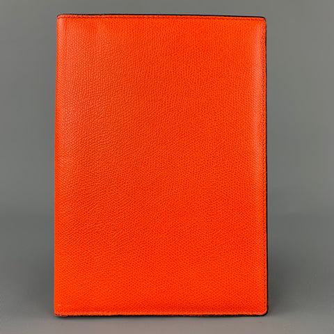 Étui pour iPad en cuir grainé orange VALEXTRA