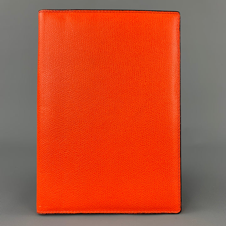VALEXTRA Orange Pebble Grain Leather iPad Case