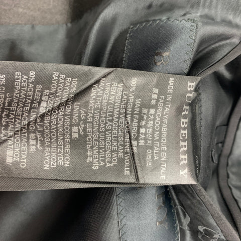 BURBERRY PRORSUM Size 44 Black Wool Tuxedo Sport Coat