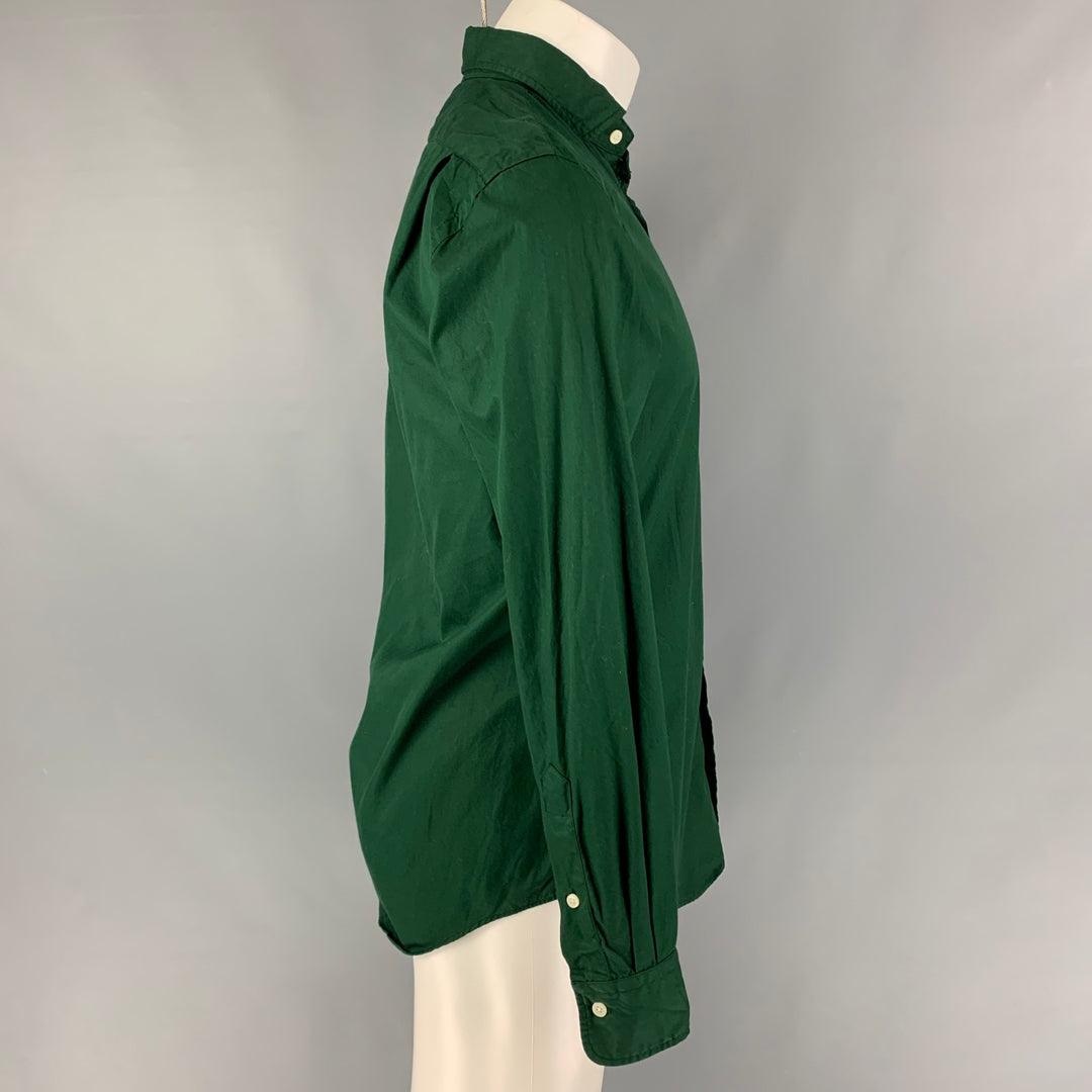 POLO by RALPH LAUREN Size S Forest Green Cotton Button Up Long Sleeve Shirt