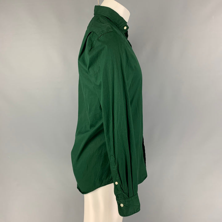 POLO by RALPH LAUREN Size S Forest Green Cotton Button Up Long Sleeve Shirt