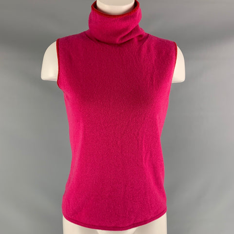 CLASSIQUES ENTIER Size S Fuchsia Cashmere Solid Pullover