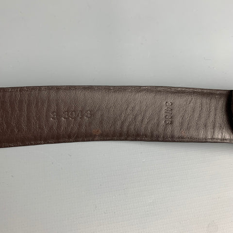 BILL LAVIN Soft Collection Size 34 Brown Embossed Leather Belt