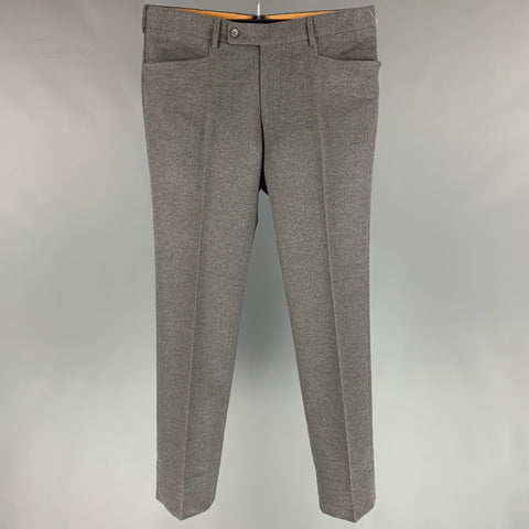 PHINEAS COLE Taille 32 Pantalon habillé en coton gris avec braguette zippée