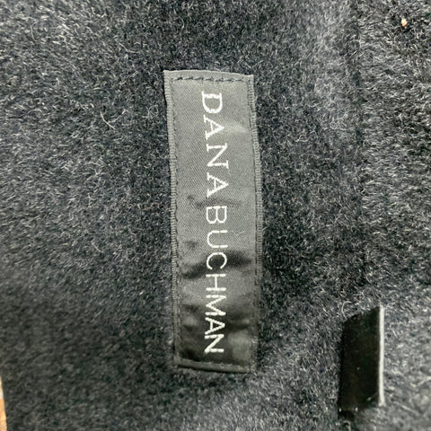 DANA BUCHMAN Size 10 Black Angora Blend Coat