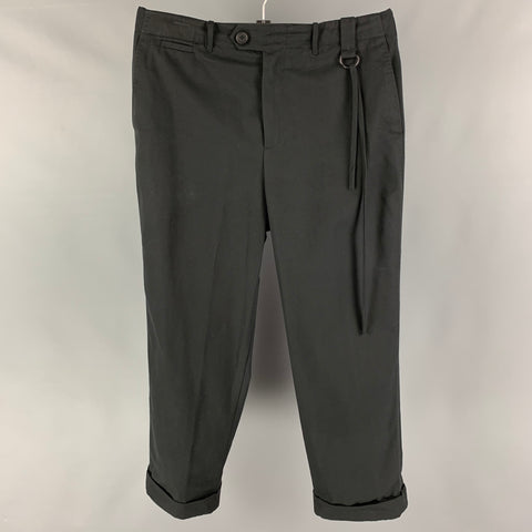 CRAIG GREEN Size L Black Cotton Side Tabs Casual Pants