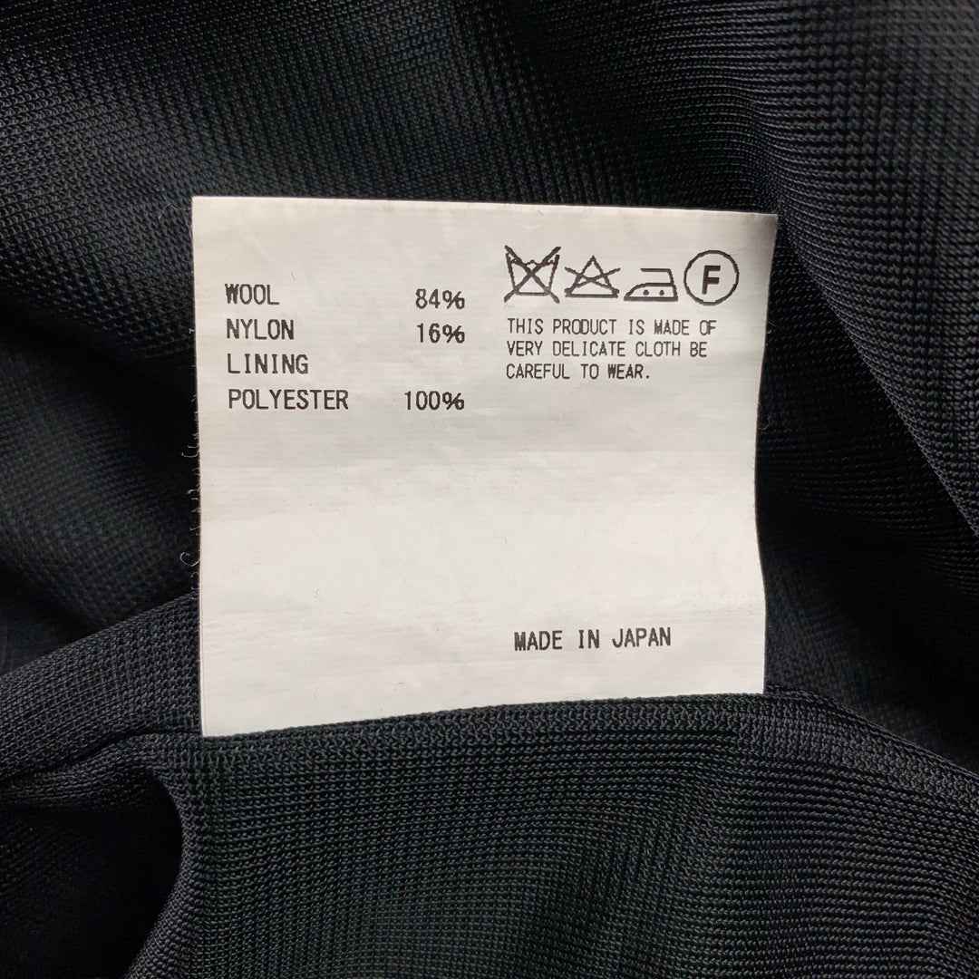 KOLOR Size L Black Wool / Nylon Drawstring Sweatpants