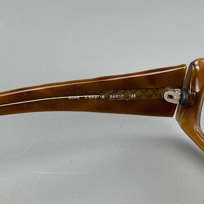 CHANEL Tortoise Shell Textured Acetate Reading Glasses