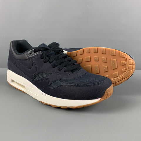 NIKE Size 10.5 Navy Mixed Materials Air Max 1 APC SP Sneakers