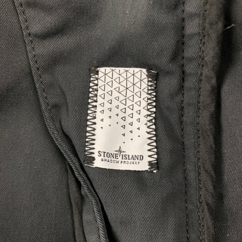 STONE ISLAND Shadow Project Size 33 Charcoal Cotton Drop-Crotch Casual Pants