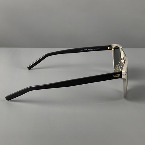 DIOR HOMME Grey Black Mixed Materials Acetate Metal Sunglasses