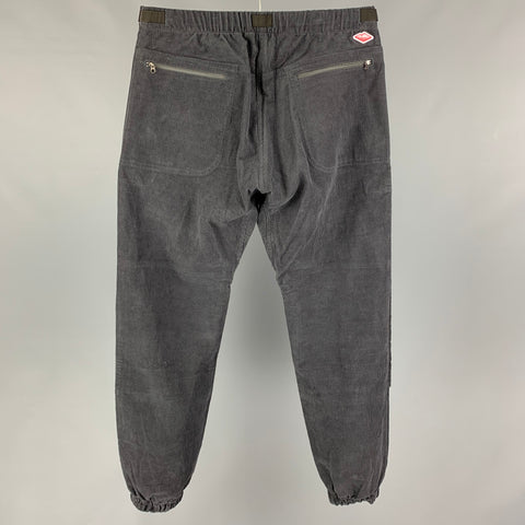 BATTENWEAR Size L Charcoal Corduroy Cotton Elastic Waistband Bouldering Pants