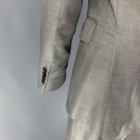 PRADA Taille 36 Costume à revers cranté en laine et soie gris clair