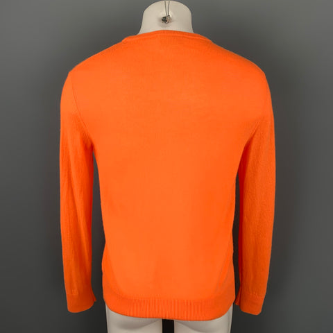 NICK WOOSTER x PAUL & SHARK Size M Orange Cashmere / Nylon Crew-Neck Pullover