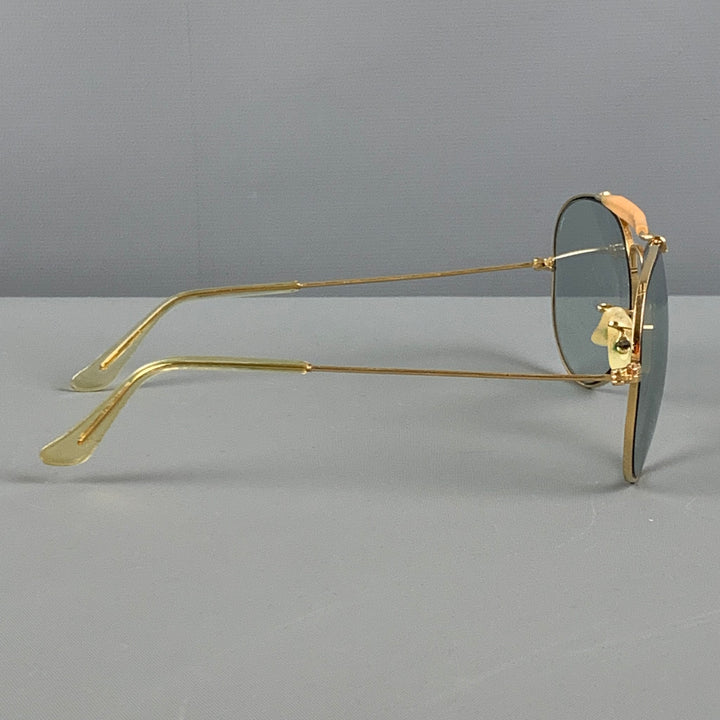 Gafas de sol de aviador de metal dorado vintage RAY-BAN