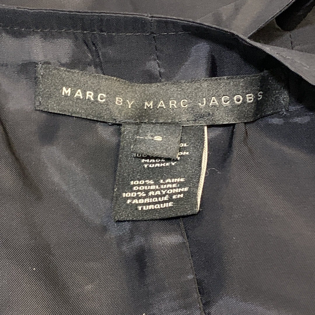 MARC by MARC JACOBS Chaleco abotonado de lana a rayas grises talla S (interior)