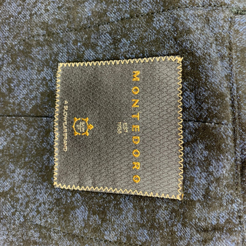 MONTEDORO Taille 34 Manteau de sport en lin / coton marbré bleu et noir