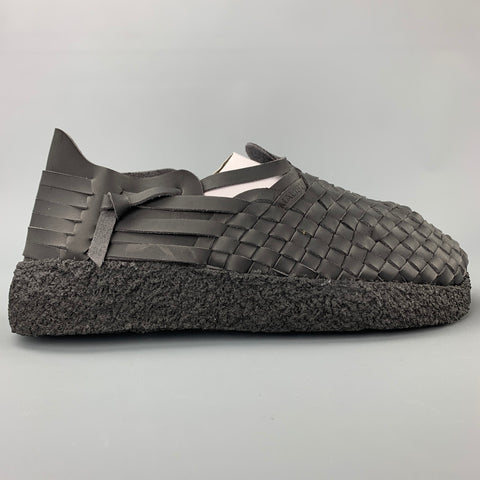 MALIBU Latigo Size 9 Black Woven Vegan Leather Sandals