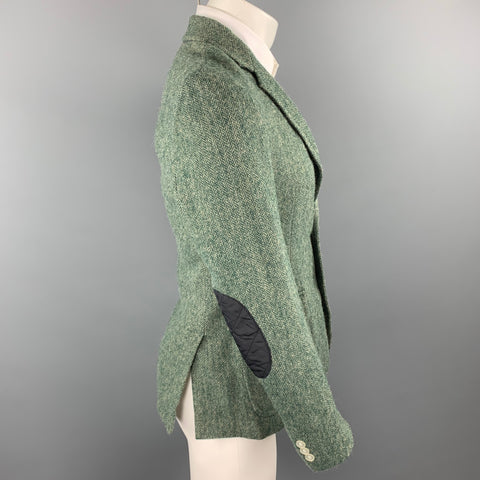 BAND OF OUTSIDERS Size 36 Green Herringbone Wool Sport Coat
