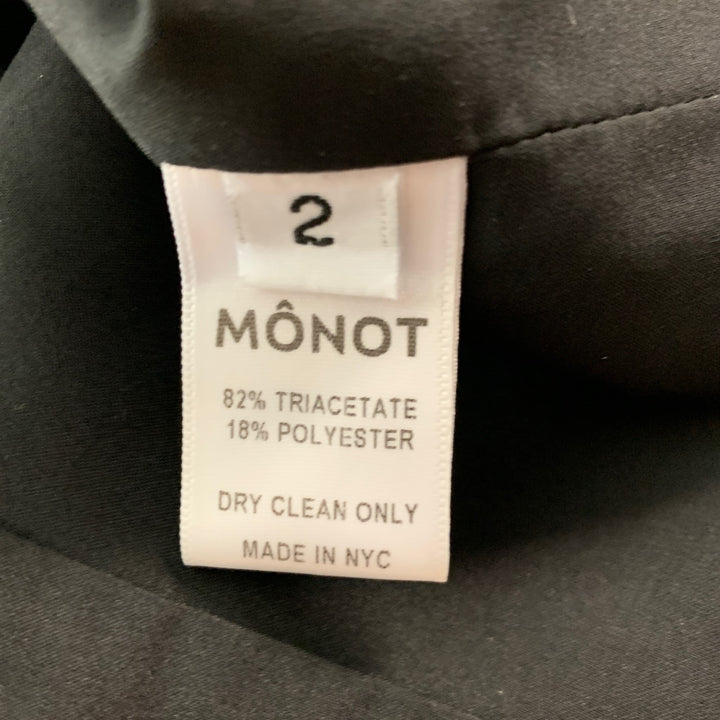 MONOT Taille 2 Short taille haute en mélange de triacétate noir